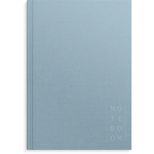 Skrivebok BURDE A5 linjer lys blå