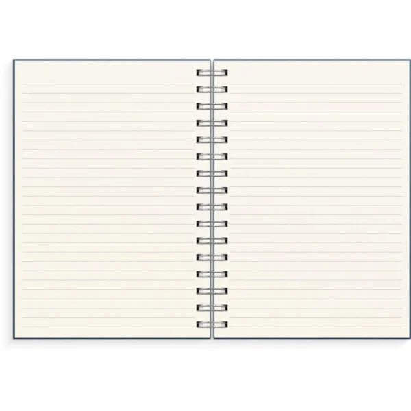 Spiralbok BURDE A5 linjert mørk blå