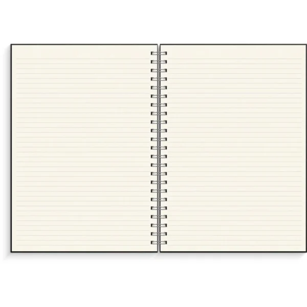 Spiralbok BURDE A4 linjert sort