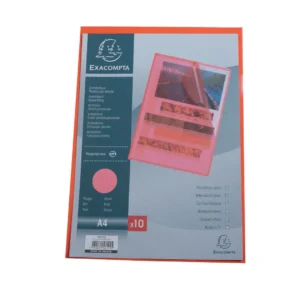 Plastomslag EXACOMPTA A4 120my rød (10)