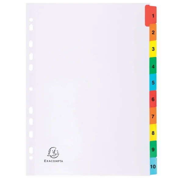 Register EXACOMPTA A4 1-10 mylar hvi/frg