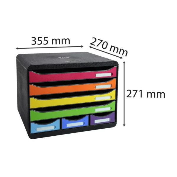 Skuffekabinett EXACOMPTA 7sk ass farger