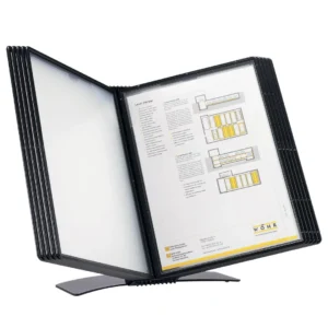 Bordstativ TARIFOLD A4 m/10 lommer sort