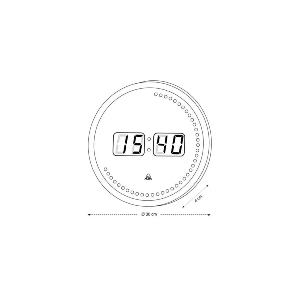 Veggur ALBA 30cm rød/sort