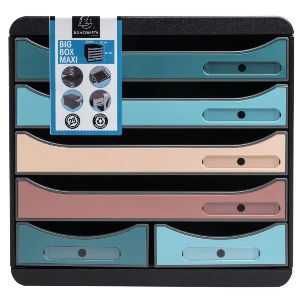 Skuffekabinett EXACOMPTA Skandi 6sk ass