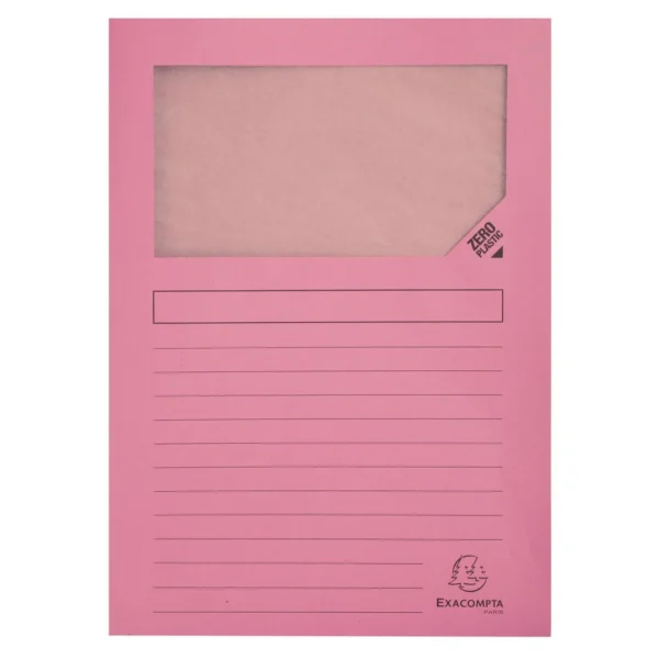 Aktomslag EXACOMPTA m/vindu A4 ass (100)