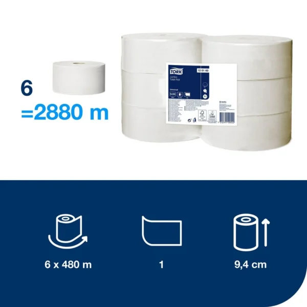 Toalettpapir TORK Universal 1L T1 480m