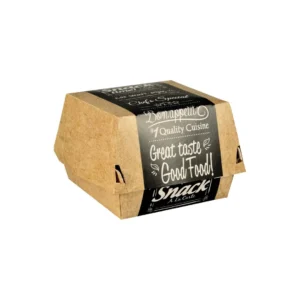 Hamburgerboks PURE papp 11,5x11x7cm (50)