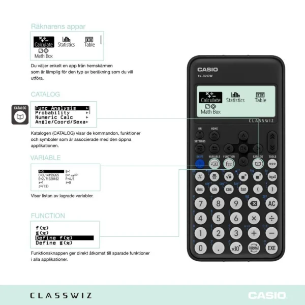 Kalkulator CASIO FX-82CW Vitens/Tek