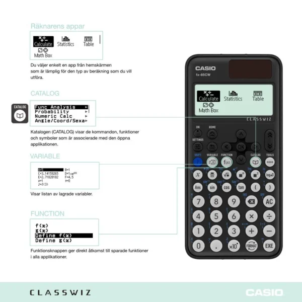 Kalkulator CASIO FX-85CW Vitens/Tek