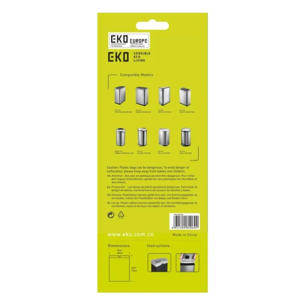 Avfallspose EKO F 65x75 40-60L hvit (12)