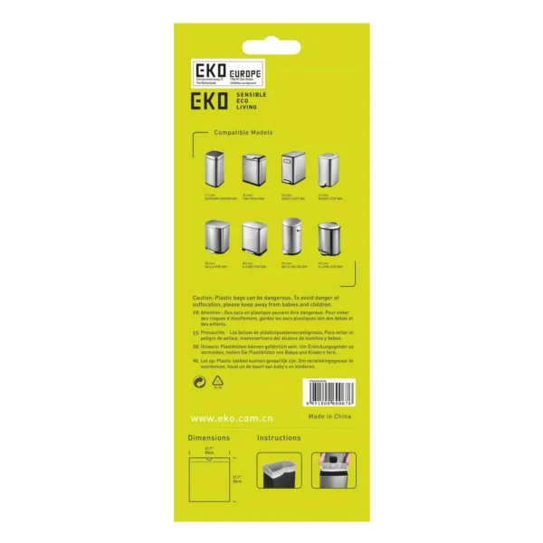 Avfallspose EKO D 55x50 18-21L hvit (20)