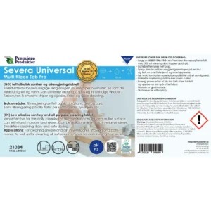 Etikett KLEEN Severa til sprayflaske