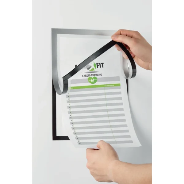 Ramme DURAFRAME NOTE A4 selvkleb. sølv