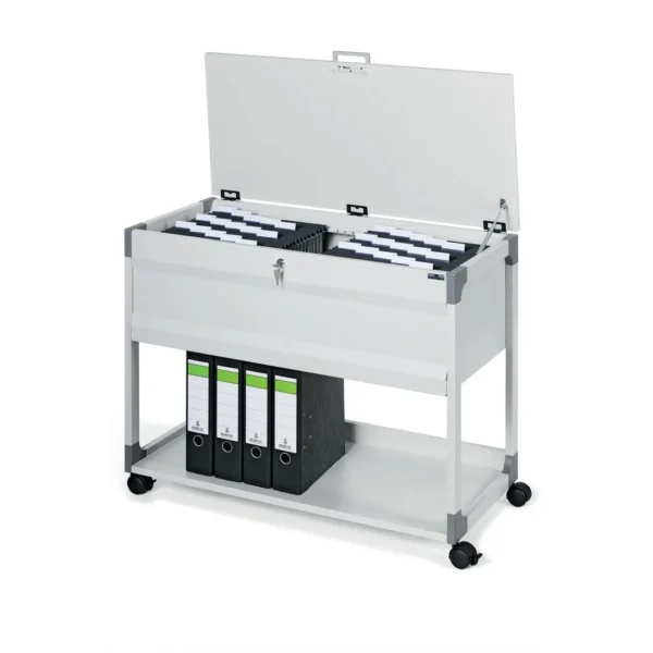 Hengemappevogn DURABLE låsbar hvit