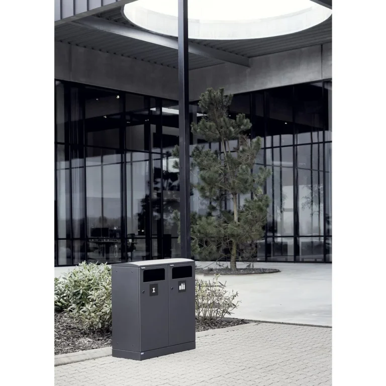 Avfallsbeholder BICA 712 ute 2x100L antr - Bilde 2