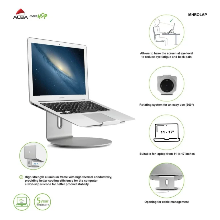 Laptopholder ALBA 360° grå - Bilde 7