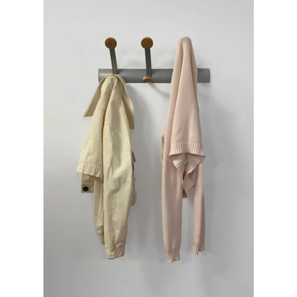 Klesknagg ALBA 3 kroker 46cm tre/metall