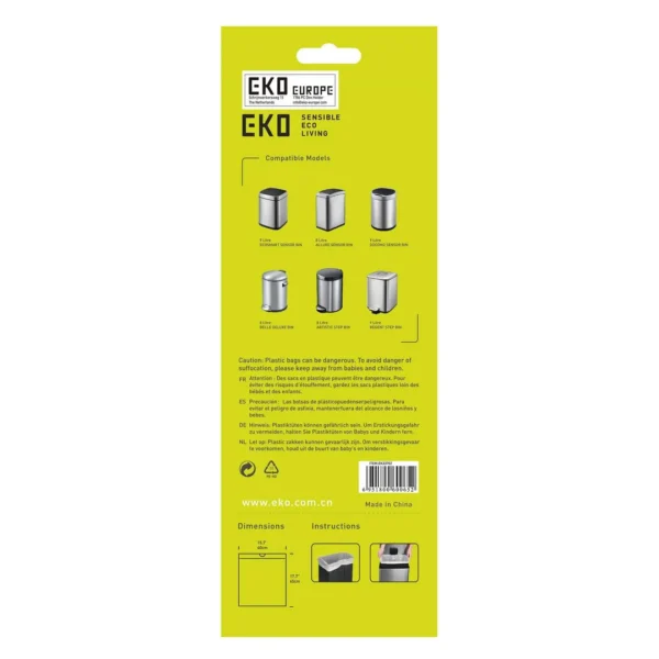 Avfallspose EKO B 40x45 7-9L hvit (25)