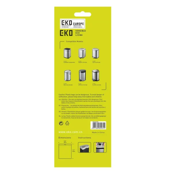 Avfallspose EKO A 35x40cm 3-6L hvit (30)