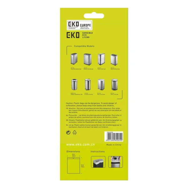 Avfallspose EKO F 65x75 40-60L hvit (12)