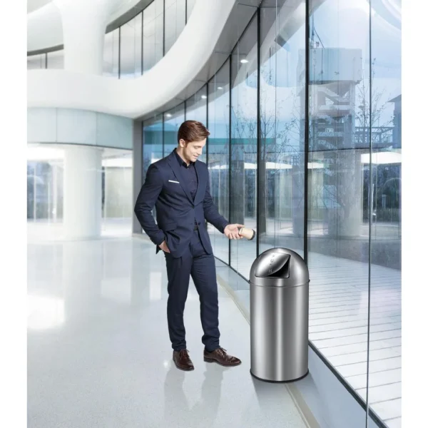 Avfallsbeholder EKO Pushcan 40L stål