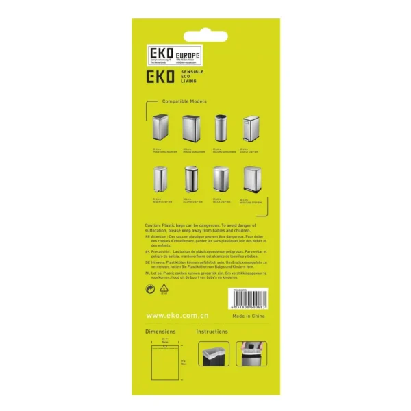 Avfallspose EKO E 55x70 25-35L hvit (12)