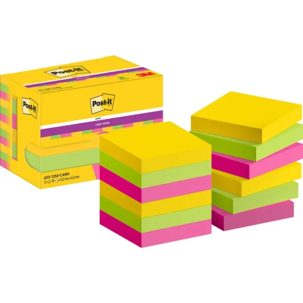 Notatblokk POST-IT SSN 48x48 Carival(12)