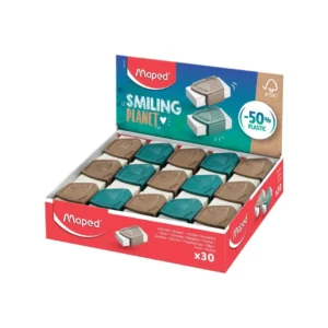 Viskelær MAPED Smiling planet hvit