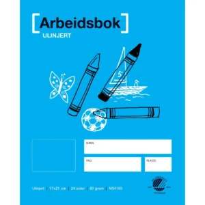 Arbeidsbok 17x21 80g ulinjert