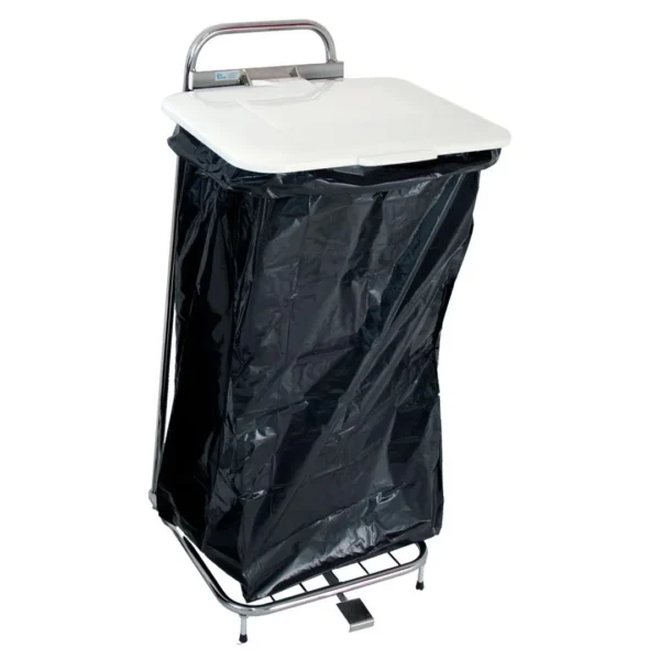 Avfallsstativ HYKAB Erik 125L hvitt lokk