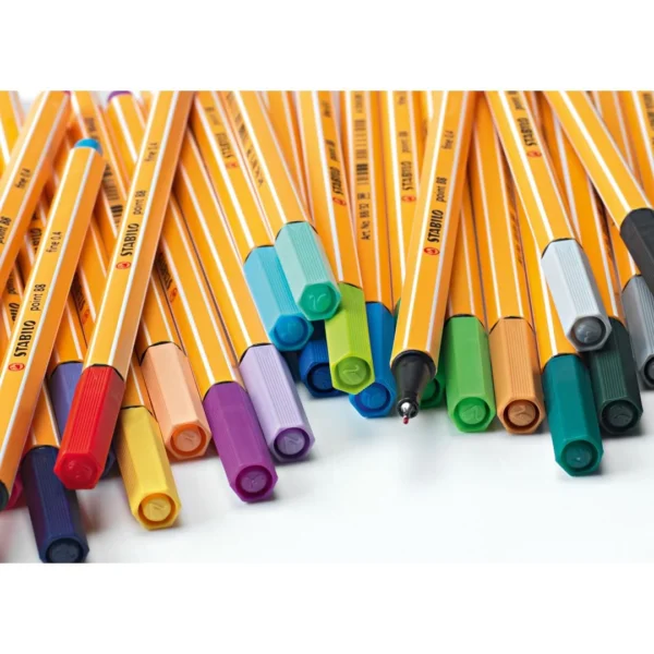 Fiberpenn STABILO Point 88 ass (10)