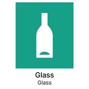Kildesorteringsetikett Glass