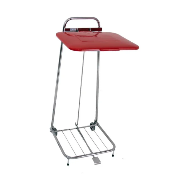 Avfallsstativ HYKAB Erik 125L rødt lokk