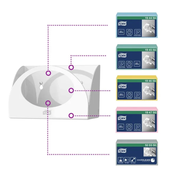 Dispenser TORK liten pakke W8 hvit