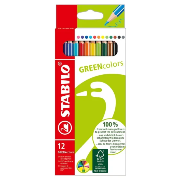 Fargeblyant STABILO Greencolors (12)