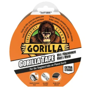 Lerretstape GORILLA hvit 27m