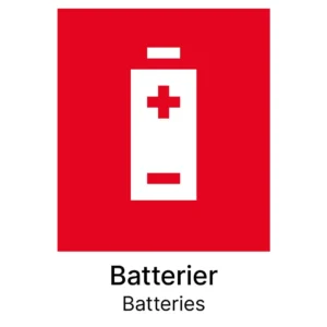 Kildesorteringsetikett Batteri