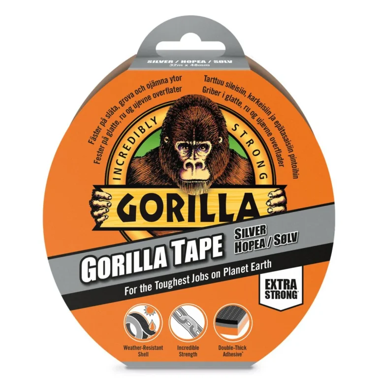 Lerretstape GORILLA sølv 32m