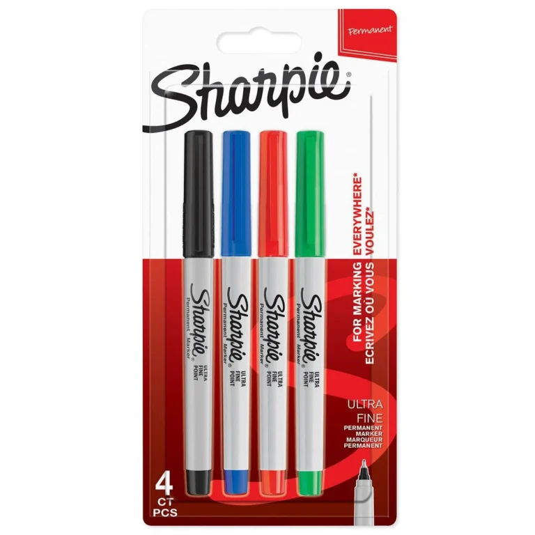Merkepenn SHARPIE sort/rød/blå/gr. (4)