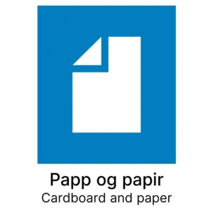 Kildesorteringsetikett Papp/Papir