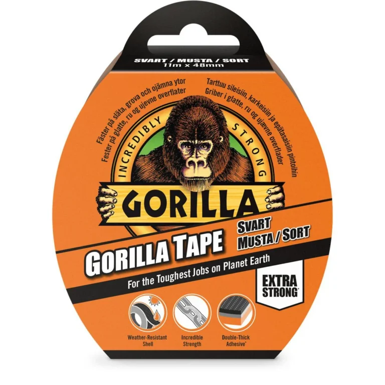 Lerretstape GORILLA sort 11m
