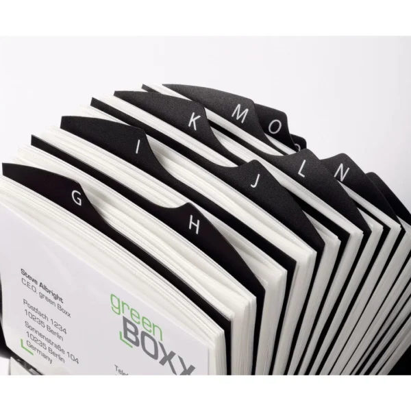 Visittkortholder ROLODEX 400kort sort