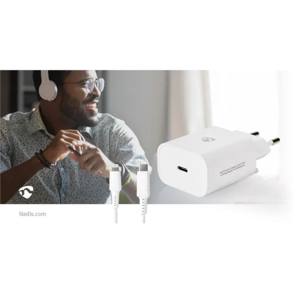 Vegglader NEDIS USB-C til lightning 1m