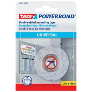 Tape TESA powerbond dobbelsid. 19mmx1,5m
