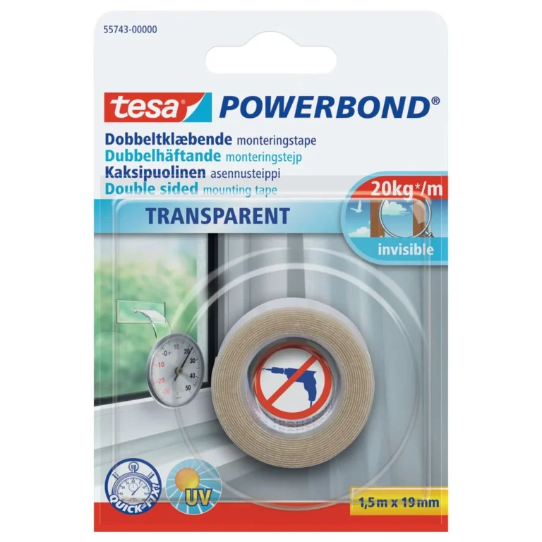 Tape TESA dobbelsidig transparent 1,5m