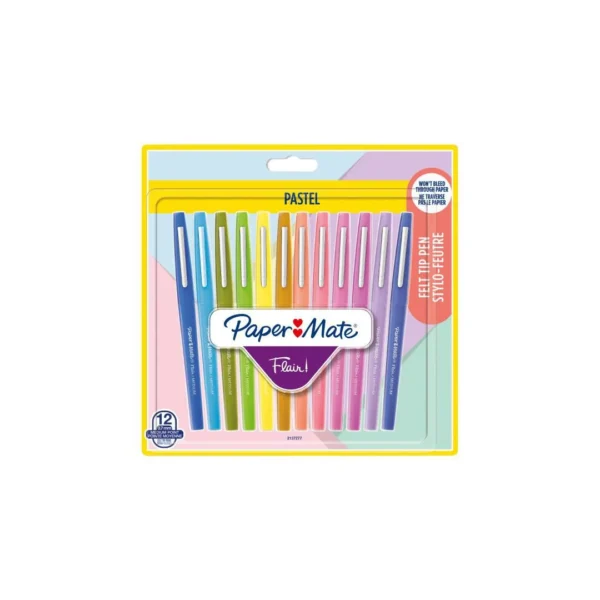 Fiberpenn PAPERMATE ass pastell farg(12)