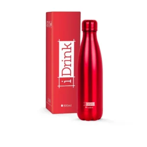 Termoflaske IDRINK 500ml metallisk rød