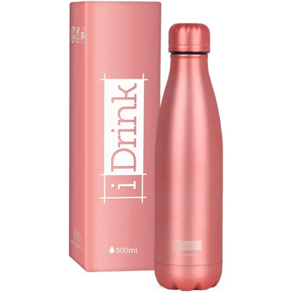 Termoflaske IDRINK 500ml metallisk rosa