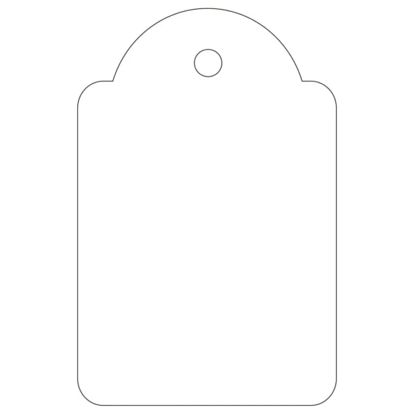 Prislapp med tråd APLI 28x43mm(100)